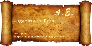 Augenstein Edit névjegykártya